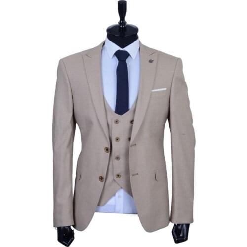 Latest Coat Pant Design Khaki Men Suit Wedding Suits Men Casual Prom Business Suit Men 3 Pcs Costume Homme Mariage