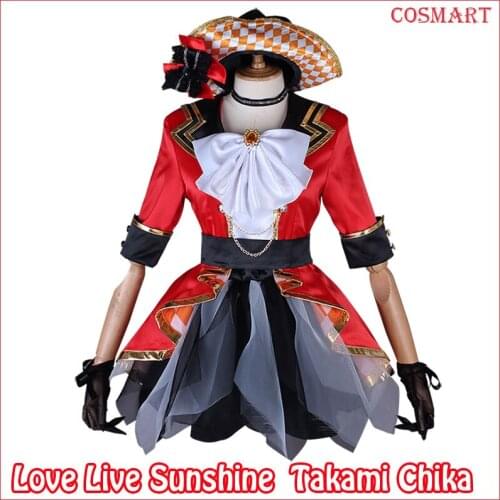 [Customize]Anime LoveLive!Sunshine!Takami Chika CYaRon Happy End Aqours Awakening Dress Halloween Cosplay Costume Suit For Women