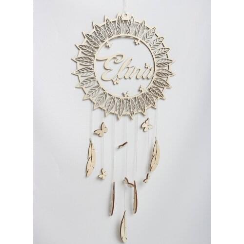 Personalized dream catcher Wooden wall decor with Name,Nursery Dream Catcher,New Baby nursery,butterfly dream catcher