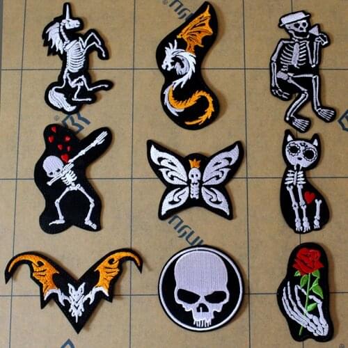 Pulaqi Stripe Rock Patch Band Patch Iron On Patches Clothing DIY Embroidered Patches for Clothes Punk Badges For Clothes Sticker