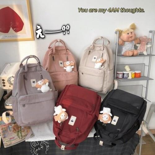 Fashion Womens Backpack Trend Nylon Waterproof School For Girls Large-capacity Anti-theft Travel Backbag 2021