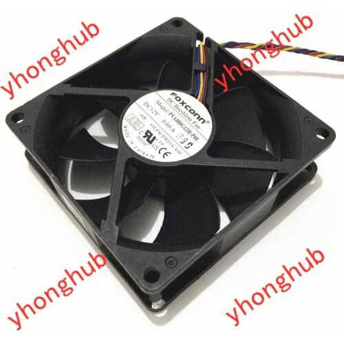 Foxconn PVA080G12H P00 Server Cooling Fan DC 12V 0.60A 80x80x25mm 4 Wire