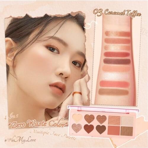 PINKFLASH 10 Colors Makeup Palette Pigment Eye Shadows Blush Contour Powder Highlighter Lasting Multi-functional Cosmetics TSLM3