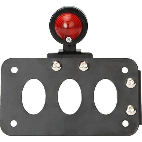 Tail Brake Light License Plate Bracket Side Mount For Bobber Chopper Harley New