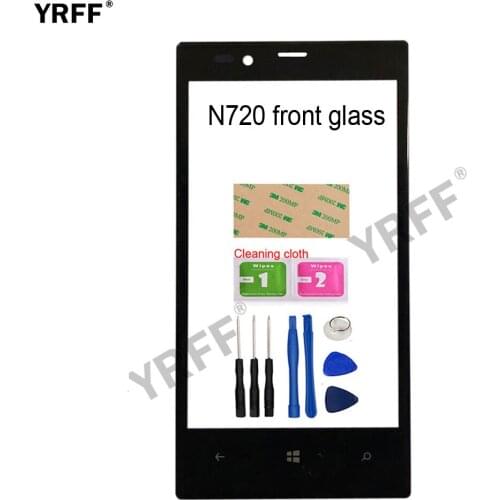 4.3'' N720 Mobile( No Touch Screen) Outer Glass For Nokia Lumia 720 N720 Front Glass Panel Replacement
