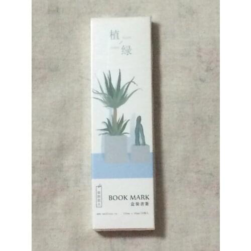 Plant green paper bookmark(1pack=30pieces)