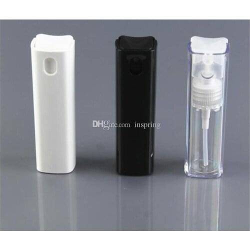 10ML Square Plastic Packing Bottles Refillable Women Perfume Bottle 10CC Travel Refillable Empty Atomizer Spray Free Shipping