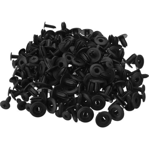 100Pcs 6mm Universal Car Plastic Rivets Bumper Fender Retainer Fastener Push Clips Pin for Motorcycle Buses Trains Planes Truck