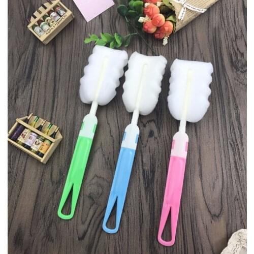 2pcs/lot sponge cleaner milk feeding bottle cleaning brush Cup Scrubber Washing Brushes Kitchen Cleaner Tool OK 0626