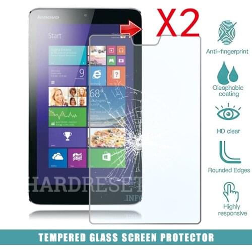 2Pcs Tablet Tempered Glass Screen Protector Cover for Lenovo IdeaPad MIIX 300 8.0" Eye Protection Anti-Scratch Tempered Film