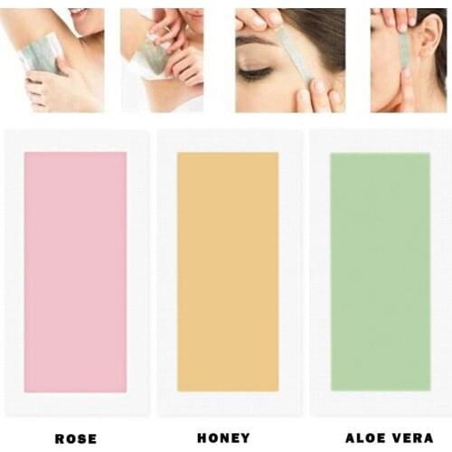 20Pcs Double Sided Disposable Lip Arm Hair Removal Wax Paper Strips Stickers