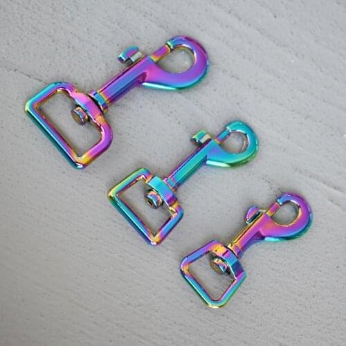 50 Pcs 15/20/25mm Colourful Metal Snap Hook Leather Strap Bag Buckles Clasps Lobster Dog Collar Keychain Swivel Trigger Clips