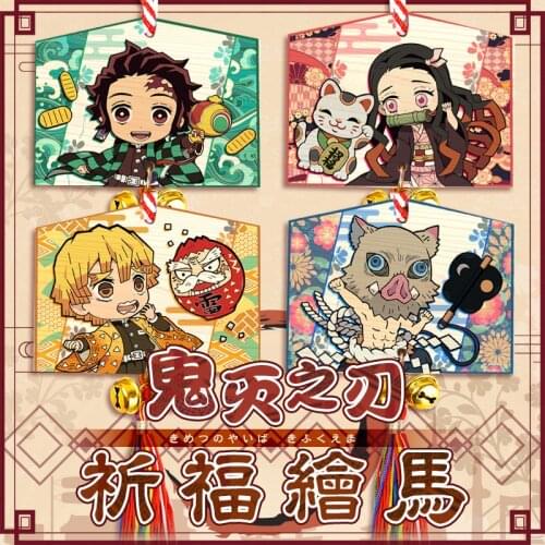 Anime Demon Slayer Kimetsu no Yaiba Kamado Tanjirou Nezuko Kanawo Zenitsu Inosuke Giyuu Wooden Sign Model Ornaments Gift