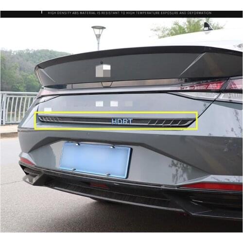 Car Accessories for Hyundai Elantra 2020 2021 2022 ABS chrome / Carbon fibre 1pc Rear Trunk Tail Gate Molding Strip Cover Trim