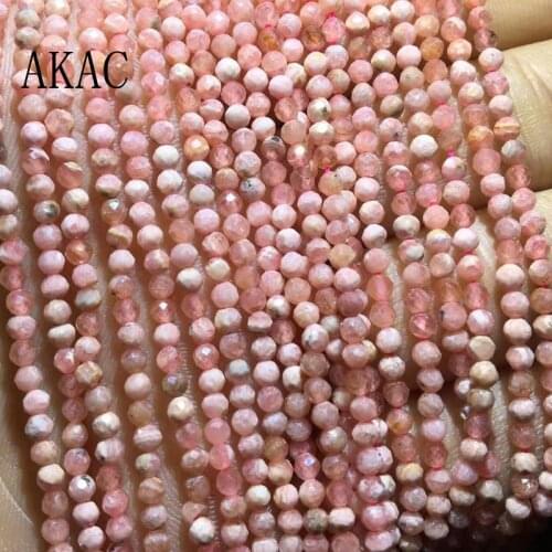 2strands Approx2-2.5mm natural rhodochrosite faceted loose seed beads for Jewelry diy making design wholesale