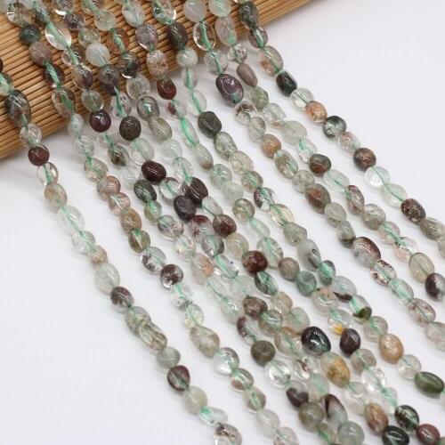 Natural Stone Beads Irregular Shaped Green Ghost stone Loose Spacer Beaded For Jewelry Making DIY Bracelet Necklace Accessories