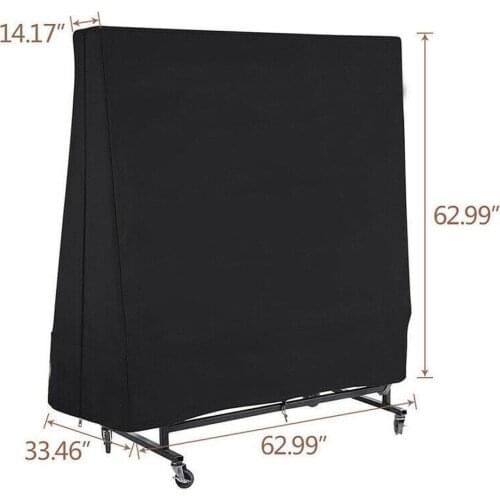 Black Oxford Cloth Ping-pong Table Dust Cover Outdoors Damp Proof Waterproof Patio Furniture All-Purpose Covers