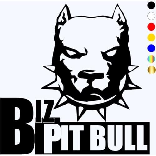 CK20663# Die-Cut Vinyl Decal BIZ Pit Bull Car Sticker Waterproof Auto Decors on Car Body Bumper Rear Window