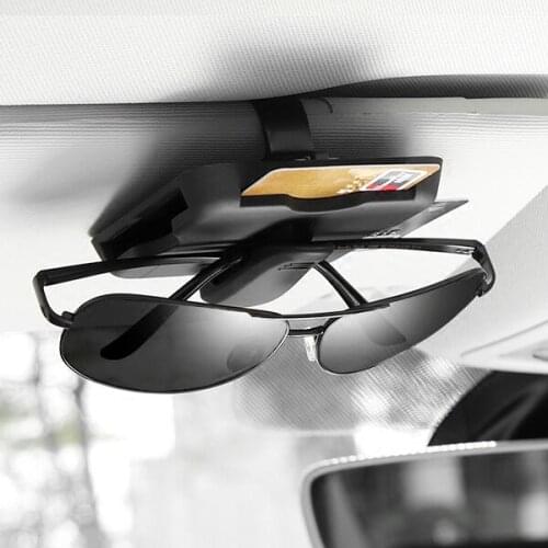 LOEN Car Sun Visor Card Holder card holderCar card slot multi-function storage box parking card Glasses Case Auto Accessories
