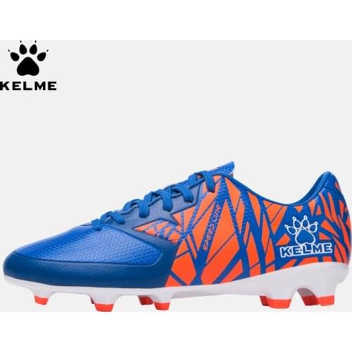 KELME Kids Football Shoes For Girls And Boys Students AG Sole Training Shoes Authentic Artificial Grass Soccer Shoes K97C