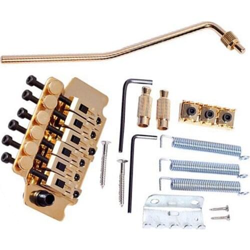 Guitar Double Locking Tremolo System Bridge with Spring Lock Screws Nut Hexagon Wrench for LP Electric Guitar Parts Accessories