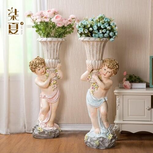 Europe type sitting room flowers and plants to put a floor dry flower TV ark vase to put a large household decorations