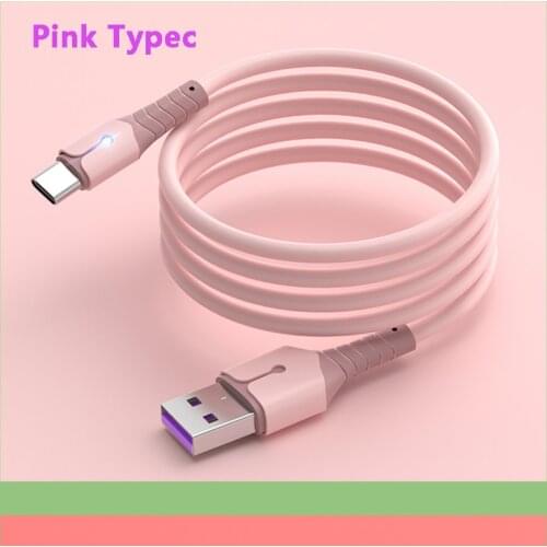 5A USB Cable Fast Charge USB Data Cable For Samsung Xiaomi Tablet Android Phone USB Liquid Silicon 3A Charging Cord Wires