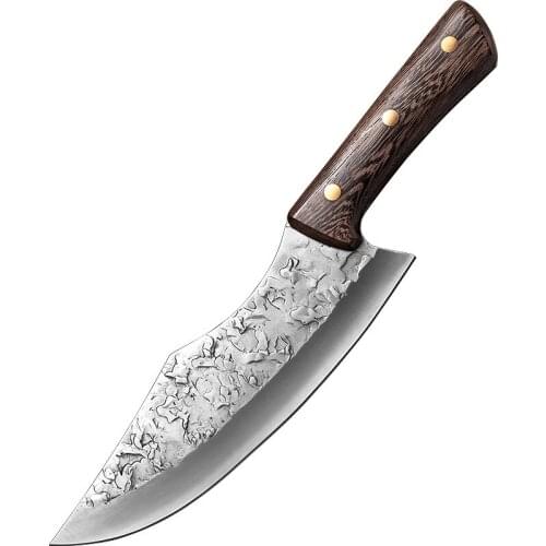 Forged Slaughter Boing Knife Kitchen Knife Sharp Knife High Carbon Steel Santoku Fishing Sharp Cooking Knife Handmade
