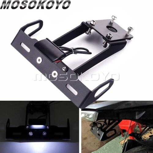CNC License Plate Bracket Registration Plate Holder LED Light for Kawasaki Z650 NINJA 650 2017-2020 Tail Tidy Fender Eliminator