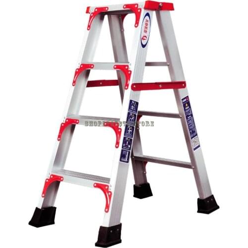 Aluminum Alloy Miter Ladder Household Folding Thickened 2 M Composite Fork Ladder Climbing Project Double Ladder Indoor Ladder