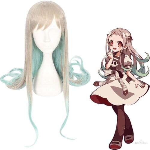 Fashion Anime Toilet-bound Jibaku Shounen Hanako-kun Cosplay Costume Dress Headdress Props Anime Elf ears wig to Halloween