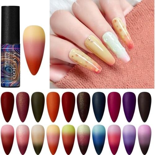 MSRUIOO 5ml Thermal Gel Polish 3 Colors Temperature Color Changing Glitter UV Gel Varnish Soak Off UV LED Gel Lacquers