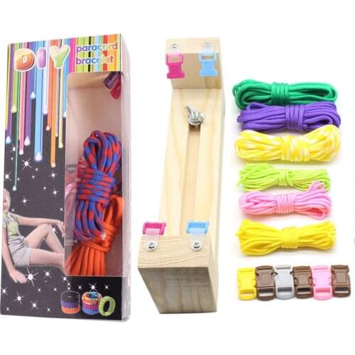 DIY Paracord Bracelet Making Set With Bracelet Maker Buckles Paracord Braiding Weaving DIY Craft Tool Kit Children Toys #40