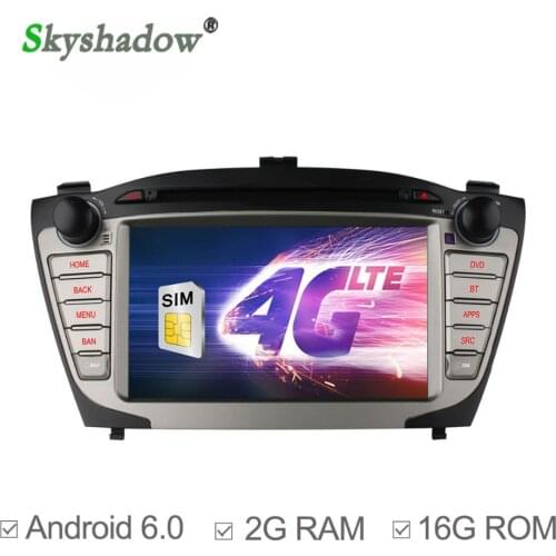 C500 1024X600 4G SIM Android 6.0 Car DVD Player For Hyundai IX35 Tucson 2009-2014 RDS Radio GPS Bluetooth wifi 2GB RAM 16GB ROM
