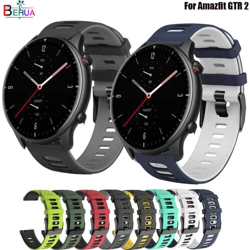 BEHAU Watchband For Xiaomi Amazfit GTS 2 / Amazfit GTR 2 Strap Bracelet 20mm Watchstrap Fashion Silicone Sport wristband Correa
