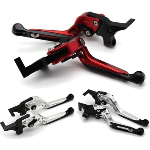 With logo Motorcycle Frame Ornamental Foldable Brake Handle Extendable Clutch Lever For YAMAHAFZ-09/MT-09/SR FZ1 FAZER