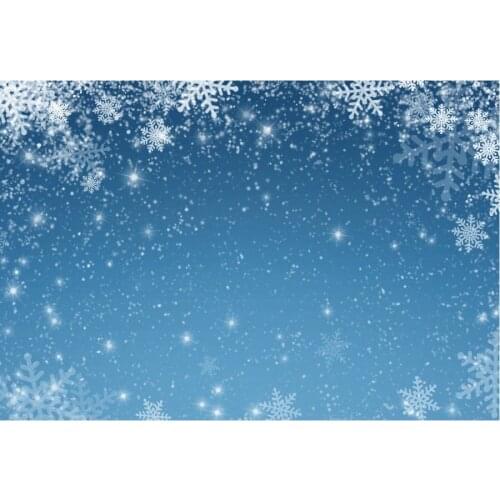 Snowflake Snowing Backdrop Newborns Wedding Blue Photography Xmas Family Holiday Party Decoration Photo Booth Studio Props