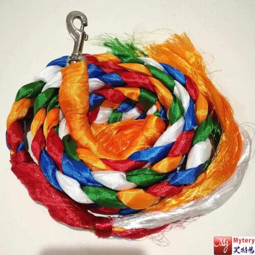 Tibet Colorful Hada Ropes Hand knotted Leash for Big Pet Dogs Tibetan Mastiff for Zang`ao Dog