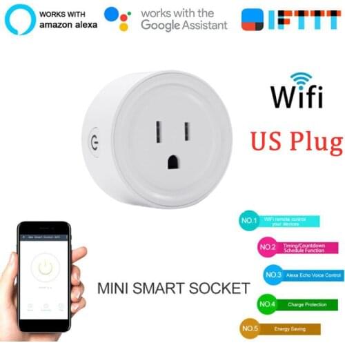 US WiFi Smart Plug Adapter Wifi Smart Socket Mobile Remote Control US EWeLink APP Timing Plug Voice Control Socket Google Home