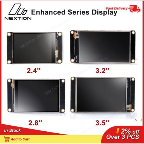 Nextion Enhanced Series HMI RTP LCD Display 2.4'' 2.8'' 3.2'' 3.5'' Size 1024 Bytes EEPROM/Larger RAM Touch Display