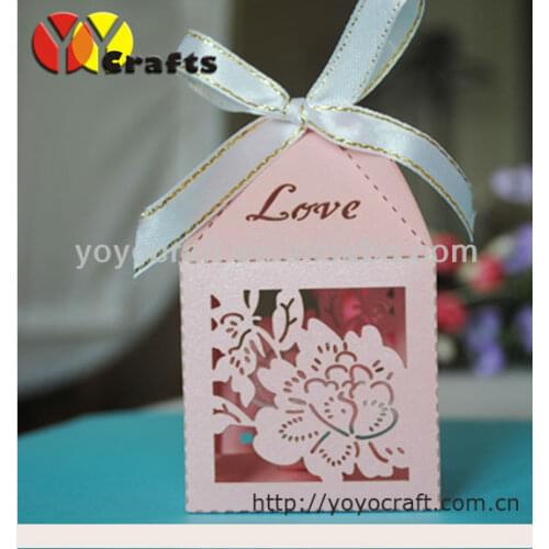 2018 popular design personalized rose flower laser cut wedding invitation box