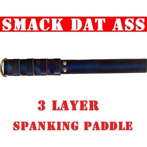 3 Layer Spanking Paddle Real Leather BDSM Punishment Ass Slap Butt Slapping Loud Sound Paddle Whip Mature Woman Torture Smack