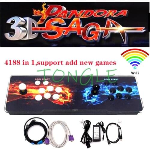3D Pandoras Box Arcade Game Console Retro Games Full HD 4188 in 1 wifi PCB Board Add Gaming Function