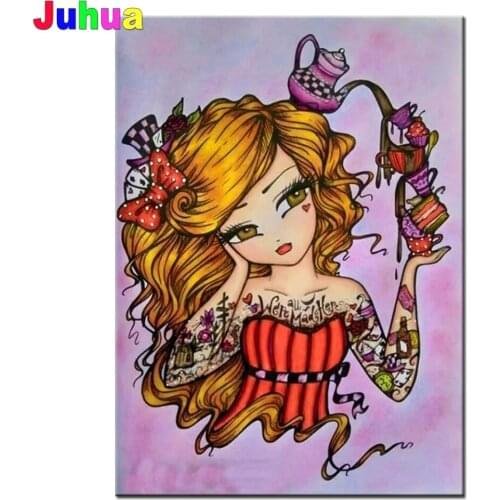 5d Diy Diamond Painting Full Square Cartoon Fairy dream Big Eyes Girl Diamond Embroidery Sale Mosaic Cross Stitch Home Decor
