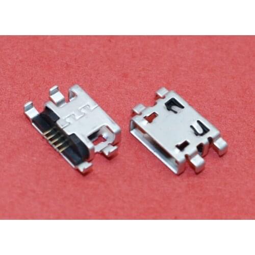 ChengHaoRan Micro USB Jack USB Connector Charge Socket 5P 5Pin without Edge Crul Square Mouth for Mobile Phone Tablet PC,MC-384