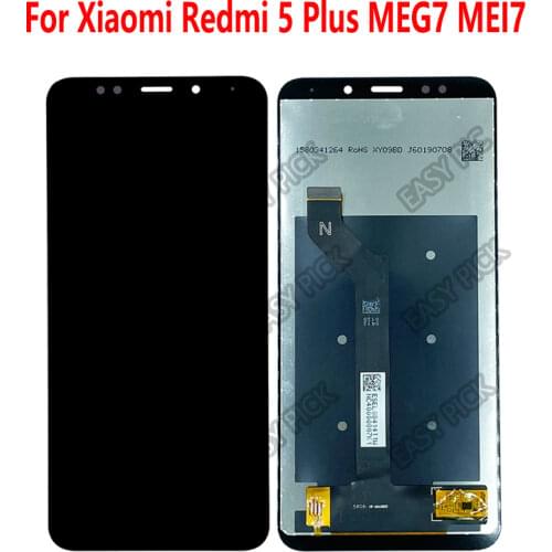 For Xiaomi Redmi 5 Plus MEG7 MEI7 LCD Display Touch Screen Digitizer Assembly Free Tools