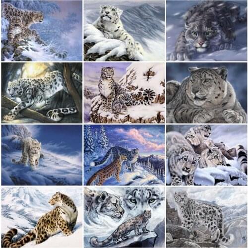 EverShine 5D DIY Diamond Embroidery Full Square Animal Cross Stitch Diamond Mosaic Leopard Bead Picture Kit Handmade Hobby Gift