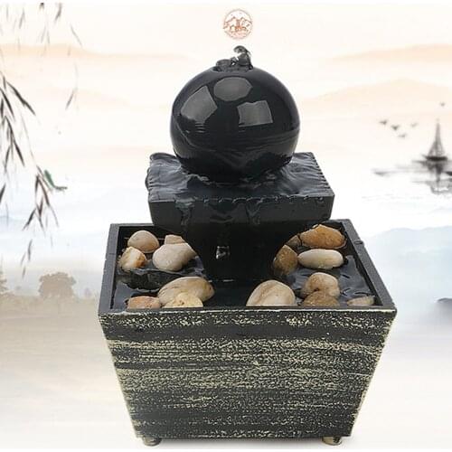 Waterfall Fountain Tabletop Ornaments Landscape Waterfall Scene Basin for Meditation Relaxation