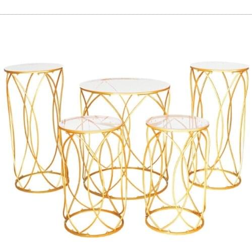 Grand event acrylic plinth Wedding table Centerpieces iron column backdrops table flower vase holder cake cupcake dessert table