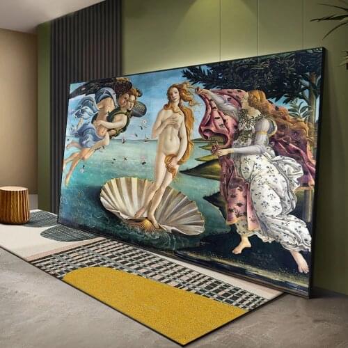 The Birth of Venus Famous Renaissance Oil Painting Botticelli Copy Art Print on Canvas Classical Decorative Home Painting